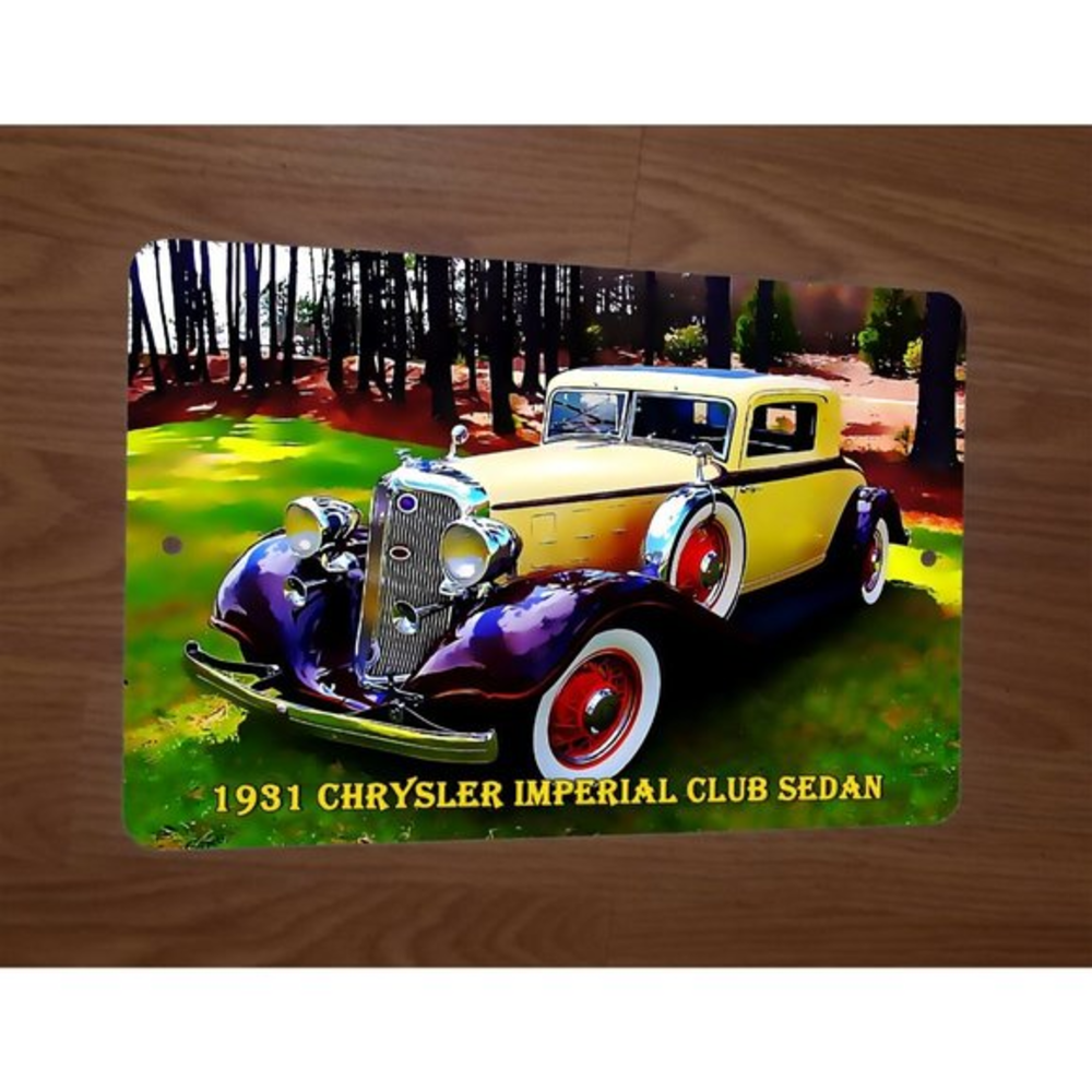1931 Chrysler Imperial Club Sedan Classic Car Artwork‎ 8x12 Metal Wall Sign